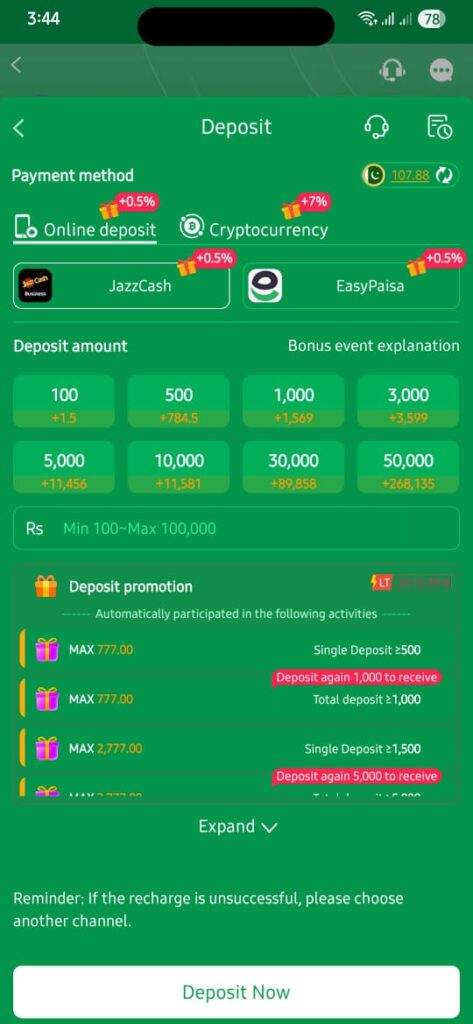 TD777 Deposit Pakistan